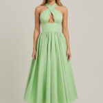 Cross-Halter Tea Dress