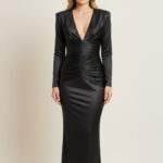 Midnight Elegance Satin Gown